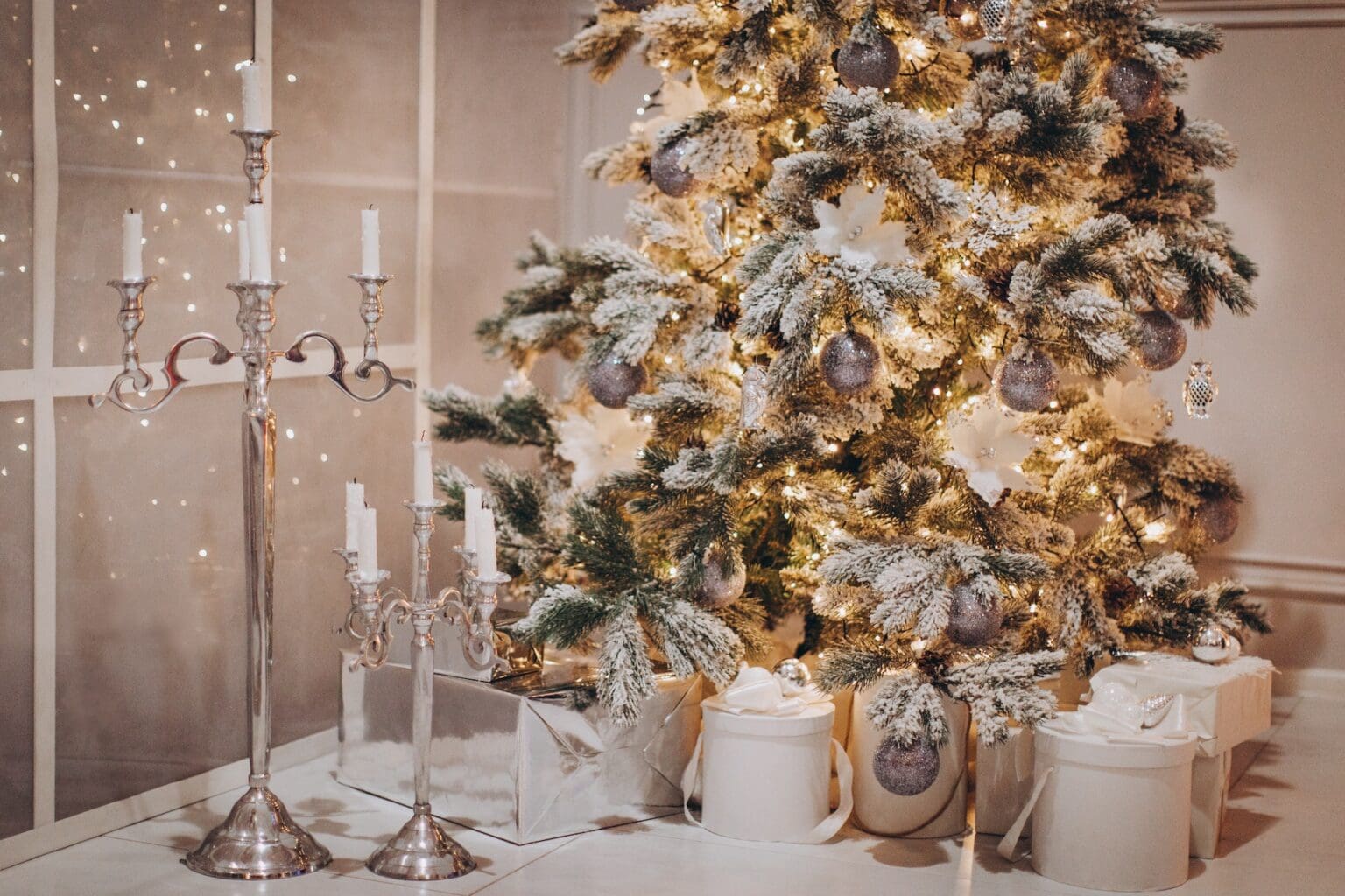 Christmas decorating and Christmas tree