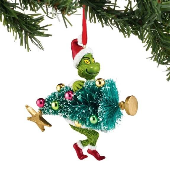 Grinch Stealing Tree Ornament