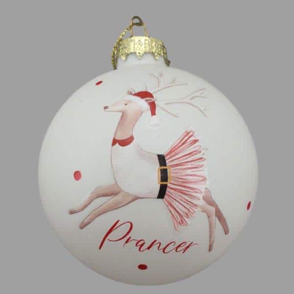 Glass Bauble with Prancer