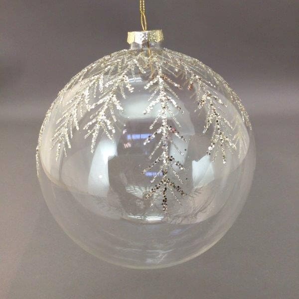 Clear Leaf Bauble Glass