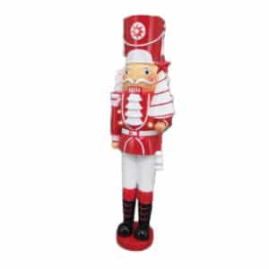 Red & White LED Nutcracker with Tree