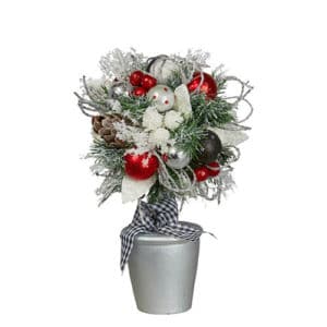 Chequered Elegance Christmas Topiary