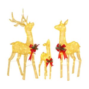 Outdoor Reindeer Set with Lights