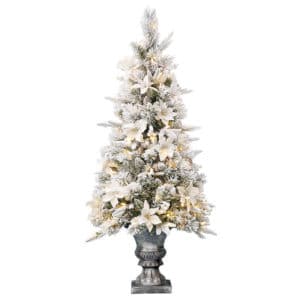 122cm Frosted Potted LED Tree