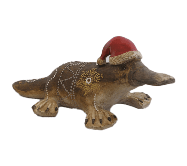 Platypus with Santa Hat