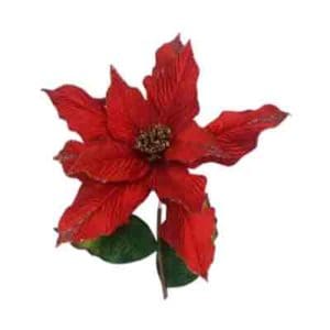 30" POINSETTIA SINGLE STEM RED