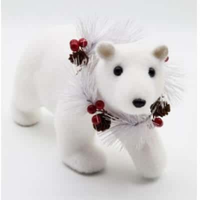 Polar Bear with Wreath