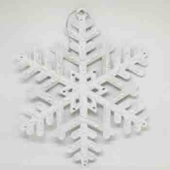 10.5" White Snowflake