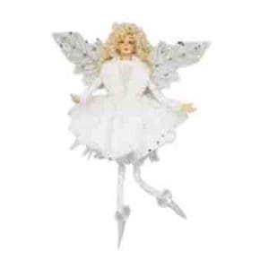 12" White Fairy with Fur Trim