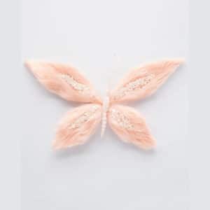 FUR BUTTERFLY CLIP PINK