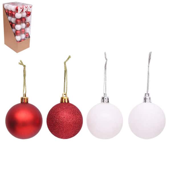 Red and White Baubles
