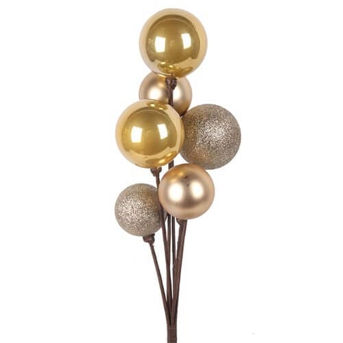 Buy Gold Bauble Cluster Christmas Decorations Online| Christmas Galore