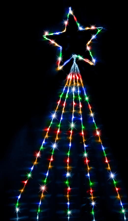 Waterfall led on sale christmas tree