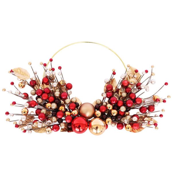 Bauble Wreath Red & Gold