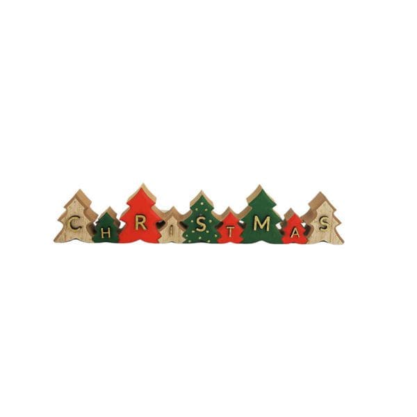 Christmas Tree Sign Red & Green