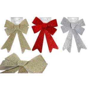 METALLIC FABRIC BOW