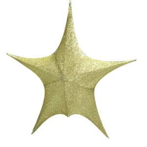 Pop-Up Tinsel Star 65cm Gold