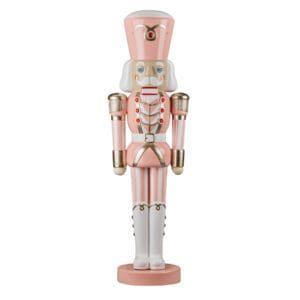 Nutcracker Soldier- Pink & White Stripe